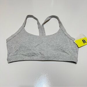 NWT all in motion Women's Cotton Balance Light Support Sports Bra- Gray (M)